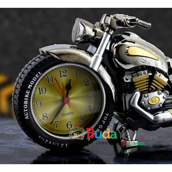 Motorsiklet Tasarımlı Dekoratif Masa Saati