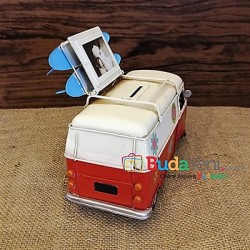 Nostaljik Metal Araba Çiçek Desenli Vosvos Minibüs Çerçeve ve Kumbara Nostaljik Metal Araba Çiçek Desenli Vosvos Minibüs Çerçeve ve Kumbara