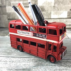 Nostaljik Metal Araba Kalemlikli London Bus Nostaljik Metal Araba Kalemlikli London Bus